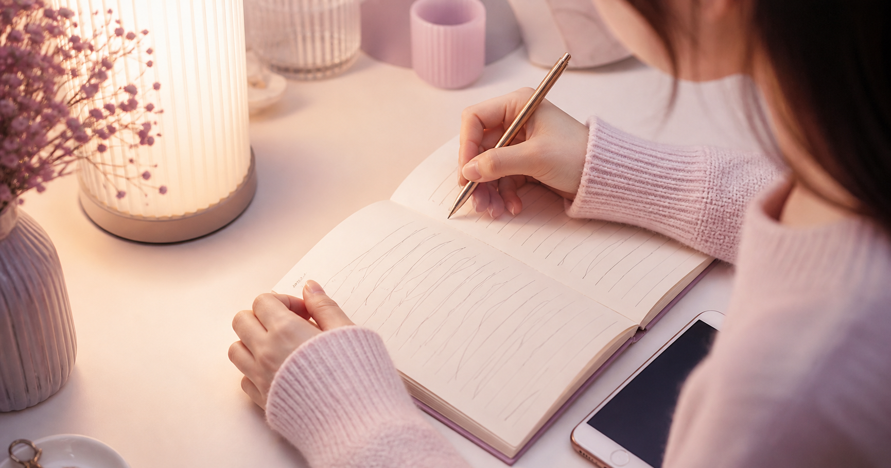 不安を書き出して状況を整理するノート