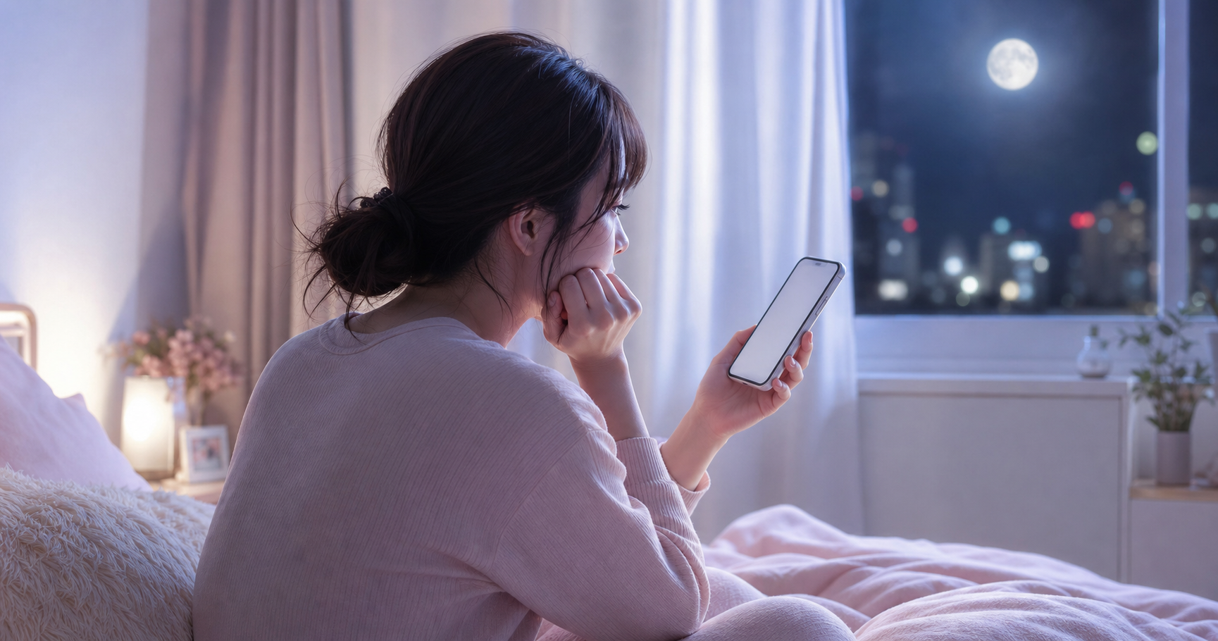 喧嘩後の既読無視で連絡する前に気持ちを整理する女性